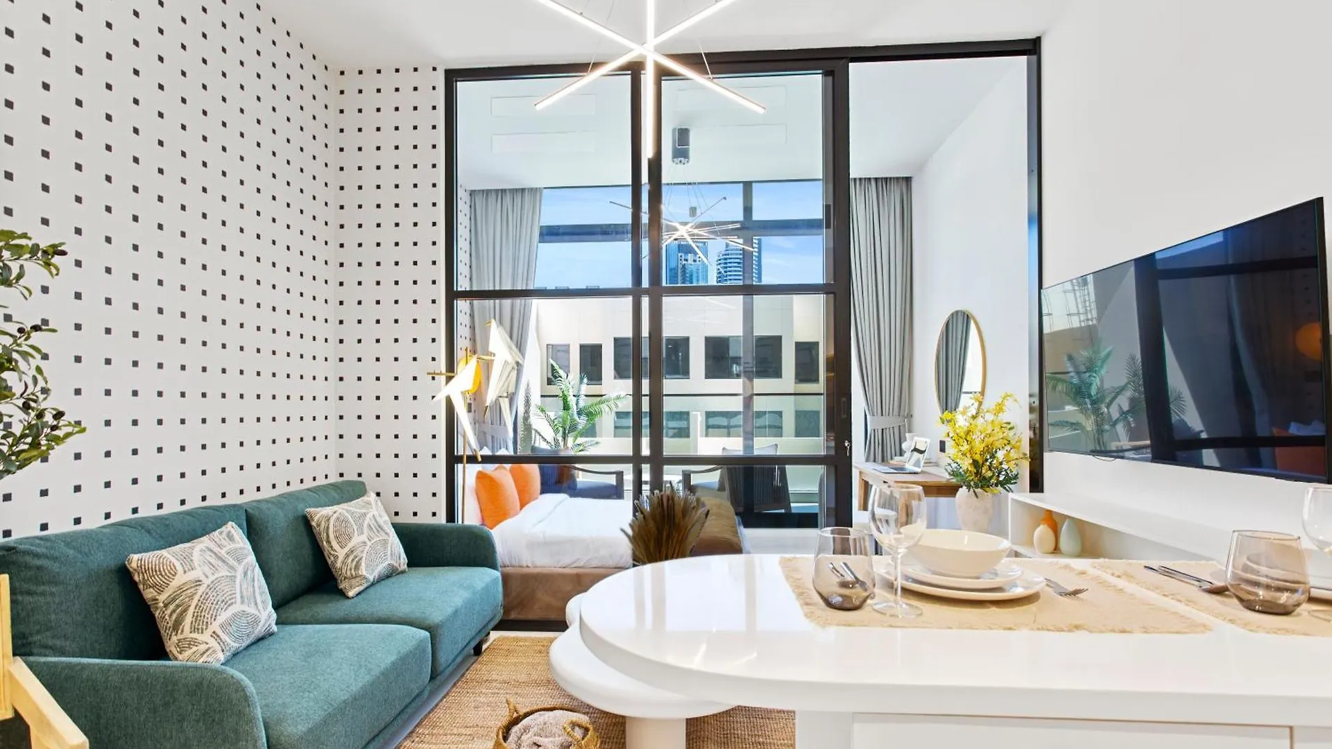 Sleek Brand New Studio In Loci Residence Jvc Dubaj Apartmán